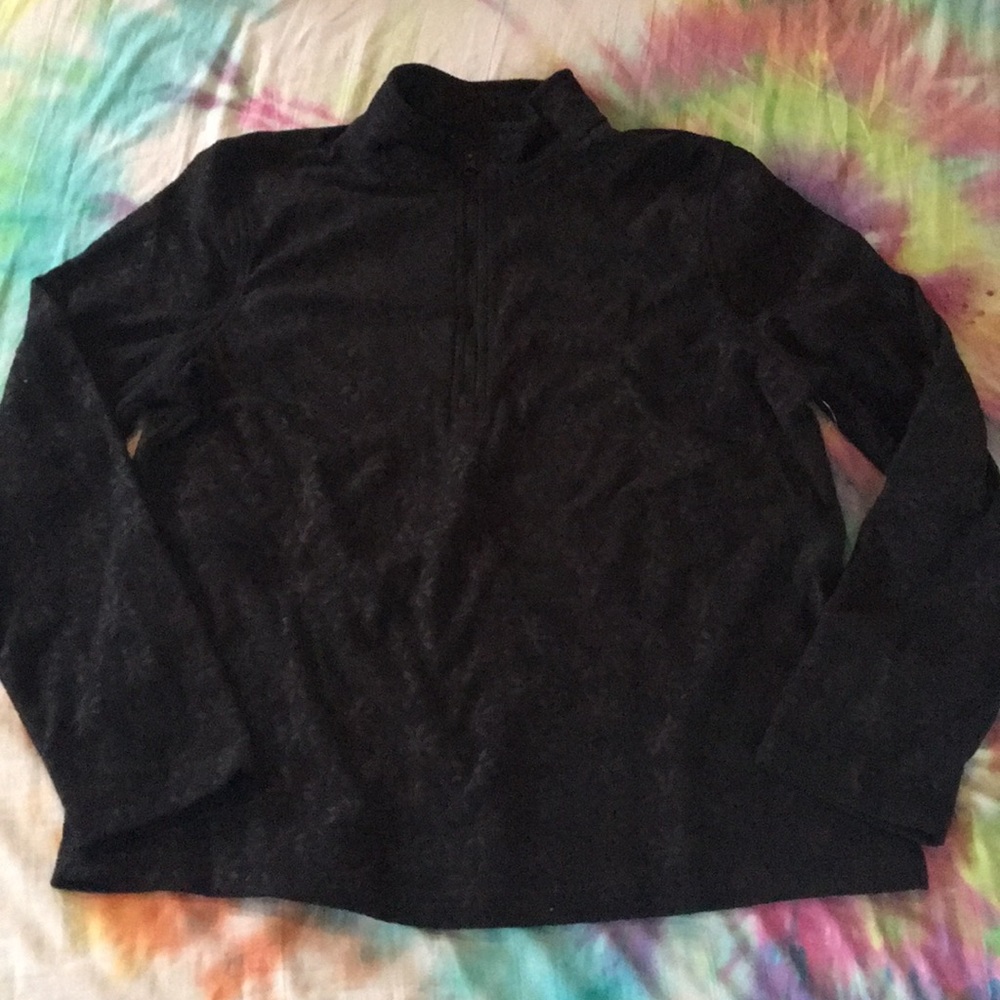 NWOT black fleece quarter zip M